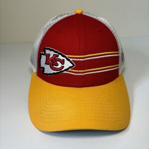 KANSAS CITY CHIEFS New Era SnapBack Mesh Trucker Hat Cap Adjustable OS NFL AFC